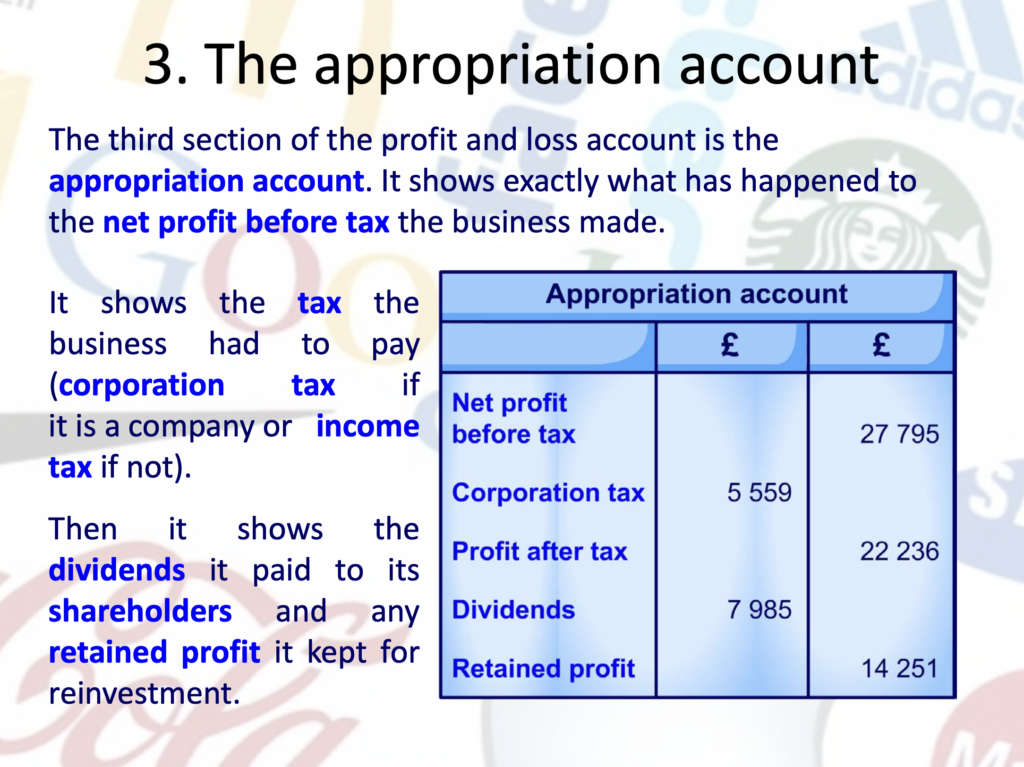 Accounts Presentation Notes